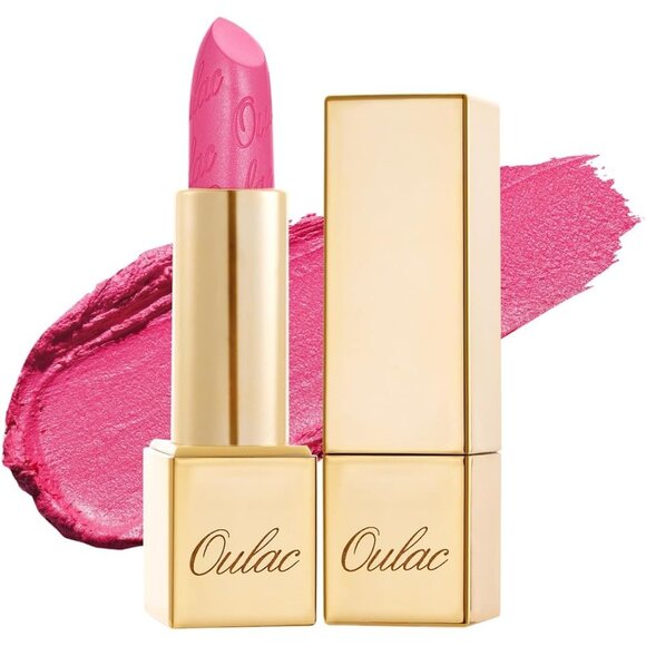 🆕 Metallic Hot Pink Lipstick Lightweight Soft Hydrating Vegan Full-Coverage Lip - Picture 10 of 10